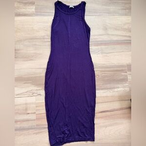 Tobi Rich Purple Sleeveless Midi Dress